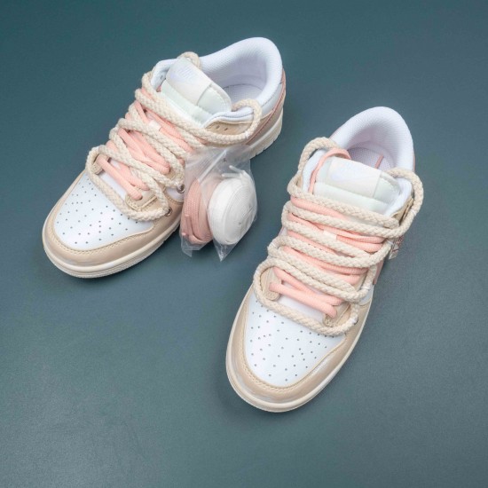 Nike Dunk Low White Pink Beige Women Casual Shoes