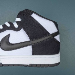 Nike Dunk Mid Black White For Men Casual Shoes 