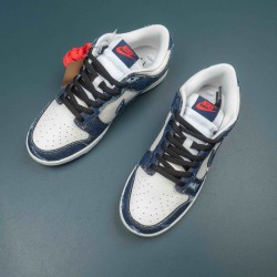 Nike SB Dunk Low Levis Denim Beige Red Black Men Shoes 