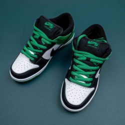 Nike SB Dunk Low Black White Green Men Casual Shoes 