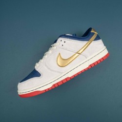 Nike SB Dunk Low Old Beige Blue Gold Red Men Casual Shoes 