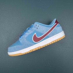 Nike SB Dunk Low Ltblue Win-Red White Men Sports Shoes 