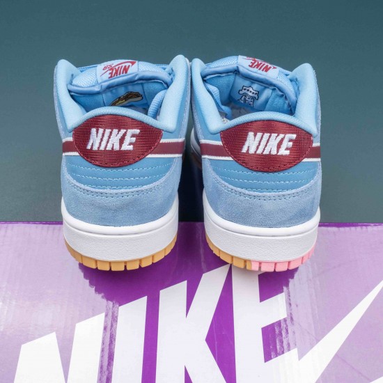 Nike SB Dunk Low Ltblue Win-Red White Men Sports Shoes