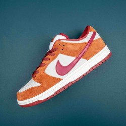 Nike SB Dunk Low Pro Brown Red White Men Casual Shoes 