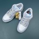 Nike SB Dunk Low Ltblue Gold White Men Casual Shoes