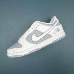 Nike SB Dunk Low The North Face Off-White Grey Silver Women Men Shoes 