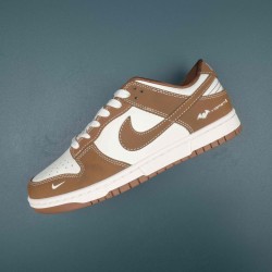 Nike SB Dunk Low White Brown Women Casual Shoes 