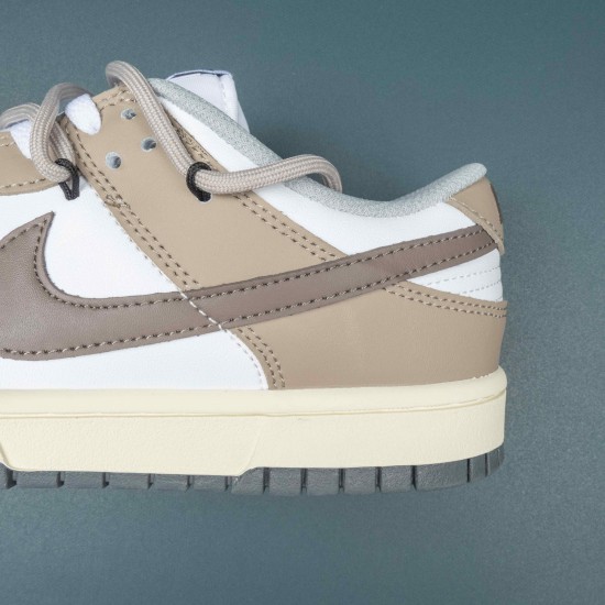 Nike SB Dunk Low White Brown khaki Men Casual Shoes