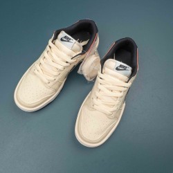 Nike SB Dunk Low Beige White Black Men Sports Shoes 