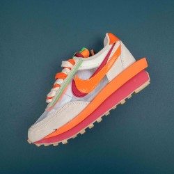 Nike LD Waffle sacai CLOT Kiss of Death Net Orange Blaze Men Shoes 