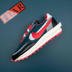 Nike LD Waffle sacai Undercover Midnight Spruce Red Men Shoes 