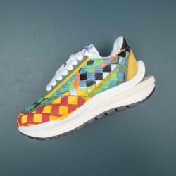 Sacai x Nike LDVaporwaffle Mix Low Green Gusto Women And Men Shoes 