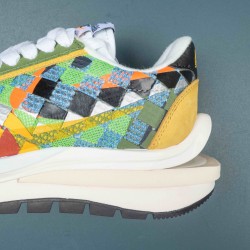 Sacai x Nike LDVaporwaffle Mix Low Green Gusto Women And Men Shoes 