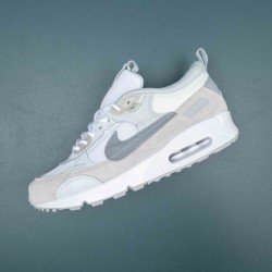 Nike Air Max 90 Futura White Gray Running Shoes For Men 