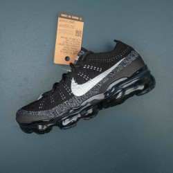 Nike Air VaporMax 2023 Flyknit Black Gray Silver Running Shoes For Men 