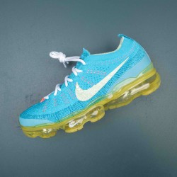 Nike Air VaporMax 2023 Flyknit Blue White Yellow Running Shoes For Men 