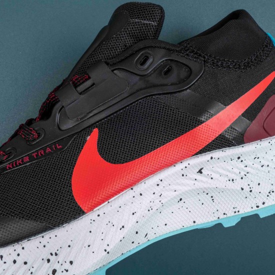 Nike Pegasus Trail Black Red White Running Shoes For Men