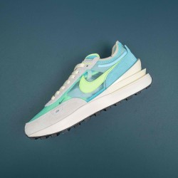 Nike Sacai Waffle One Gray Green Running Shoes For Men 