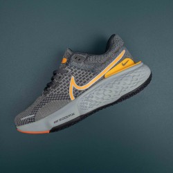 Nike Zoomx Invincible Run Flyknit 2 Gray Orange Running Shoes For Men 