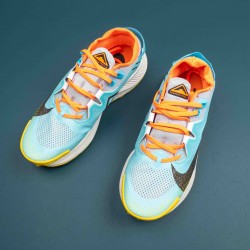 Nlke Pegasus Trail Blue Yellow Running Shoes For Men 